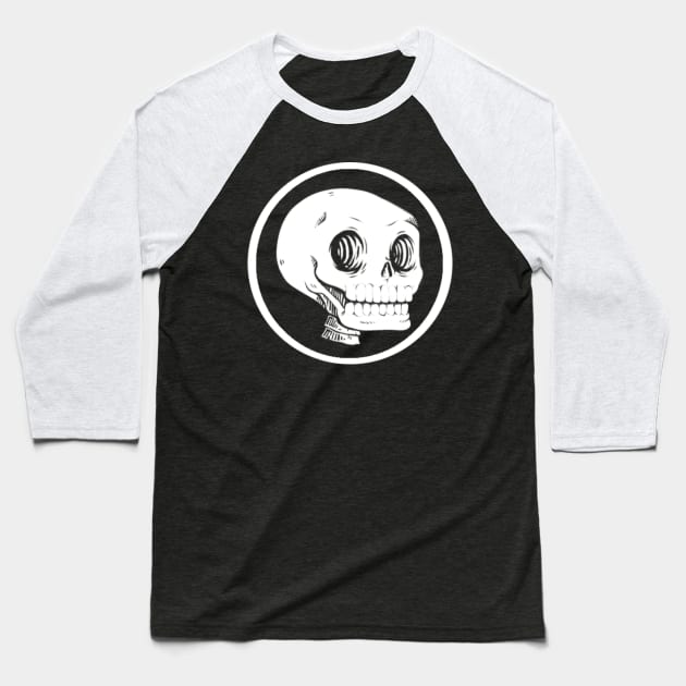 skull Baseball T-Shirt by poupinette